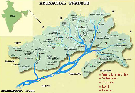 Map Of Arunachal Pradesh